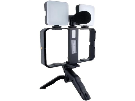 Mini tripod AY-49X-2 sa LED svetlima i mikrofonom
