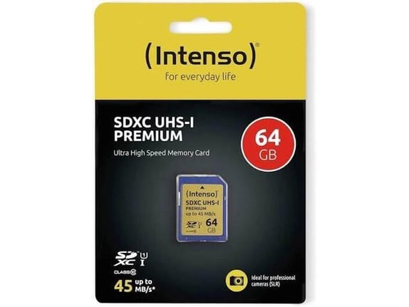 Intenso SD kartica 3421490 64GB 90MB/s