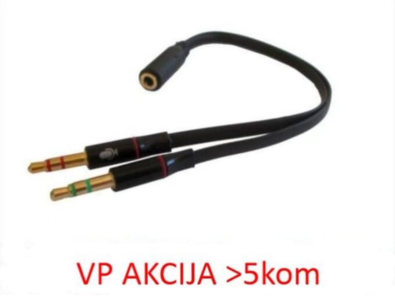 Gembird Audio adapter 3.5 mm na 2x 3.5 mm 0.1 m CCA-418A