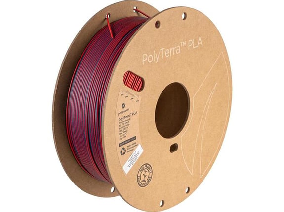 Polymaker Filament za 3D štampač PolyTerra PLA Dual Mixed Berries Red-Dark Blue