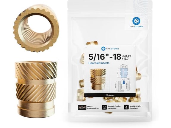 Cnc Kitchen Šrafovska roba Threaded Inserts 5/16"-18 UNC 20kom