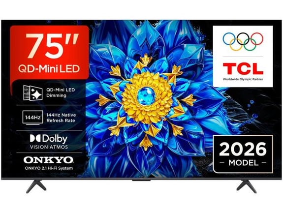 TCL Televizor 75P8L 75" 189cm QD MiniLED Ultra HD Google TV