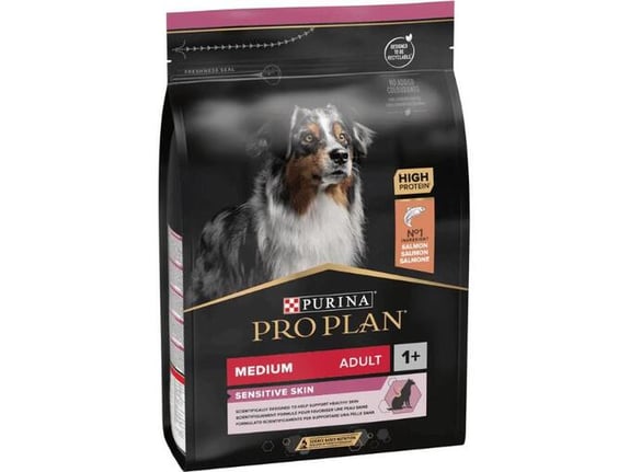 Purina Pro Plan Dog Medium Adult Sensitive Skin Losos - 3 kg
