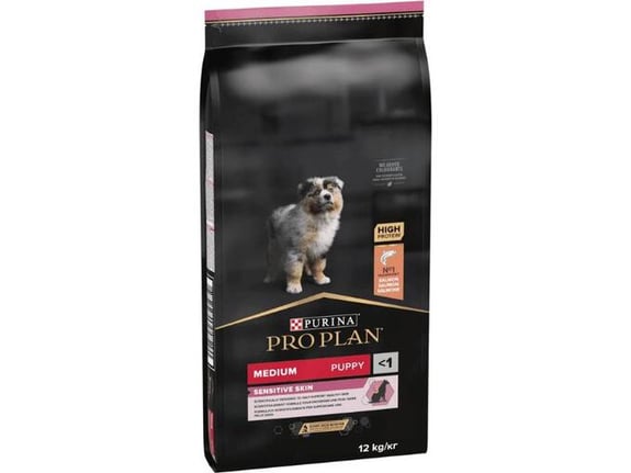 Purina Pro Plan Dog Medium Puppy Sensitive Skin Losos 12 kg
