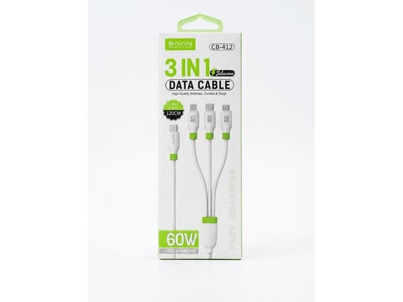 Bavin USB kabl CB412 USB-C na Lightning/USB-C/Micro USB 1.2 m