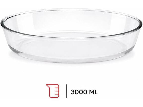 Stakleni vatrostalni pekač, ovalni, 3000 ml