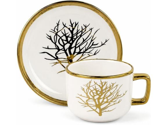Set šoljica sa tacnama, 6 komada, 260 ml