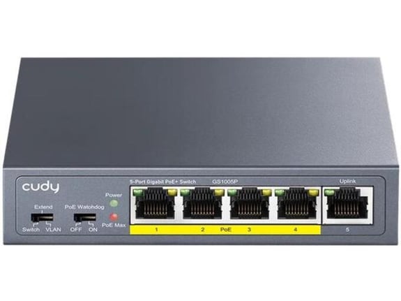 Cudy Mrežni svič GS1005P 5 portova Gigabit