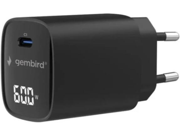 Gembird Adapter TA-UC-1C-PD60LCD-01-BK Adapter za punjenje 60 W