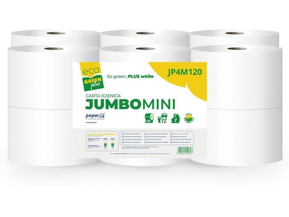 Paperblu Toalet papir Jumbo Mini reciklirani 120m 19cm 2sl 12 rolni