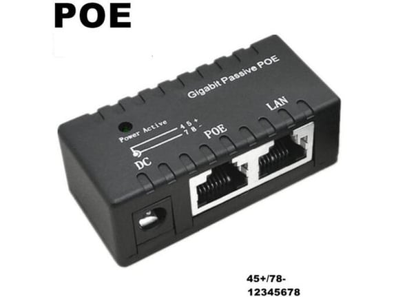 Gembird POE-INJ-4811 48 V/1 a 130 W, 1000mbps Passive POE injector od 5~48 V, konektor 5.5x2.1 mm