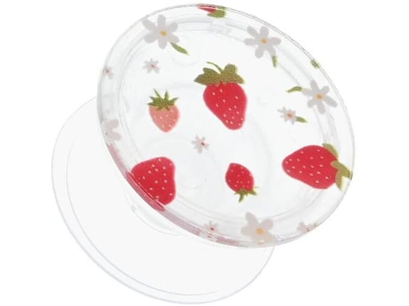 Stalak Pop Strawberry and Flowers transparent