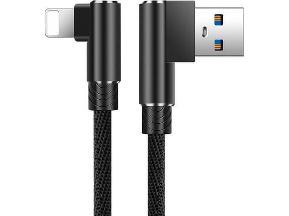 Kabel USB na Lightning Elbow crni 1m