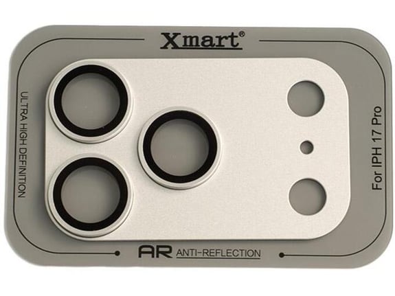 Zaštita kamere Xmart full coverage za iPhone 17 Pro srebrna