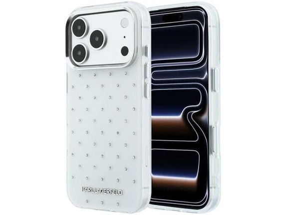 Maska za telefon iPhone 17 Pro IML Rhinestones Allover and Electroplated Logo