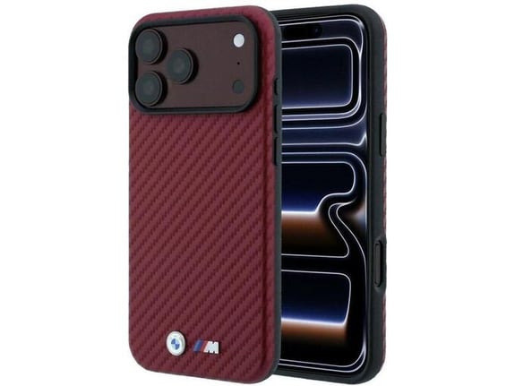 Maska za telefon iPhone 17 Pro BMW M Carbon Metal Logo MagSafe