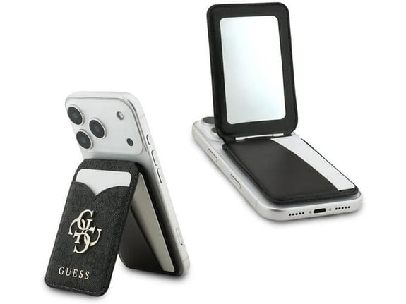 Novcanik Guess 4G Stand&Mirror Magsafe crni