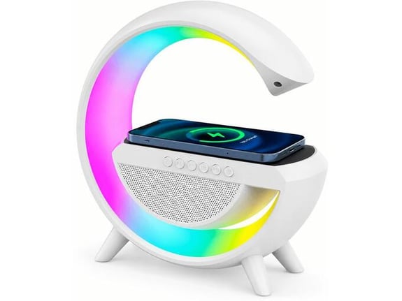 Smart RGB lampa 3u1, Sa bežičnim punjačem i zvučnikom