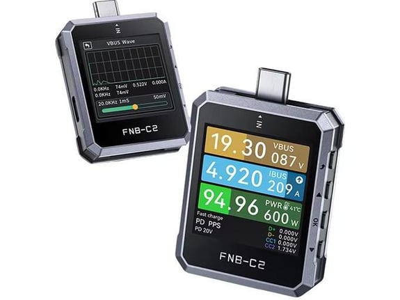 FNIRSI Digitalni USB-C tester FNB-C2 PD 3.1