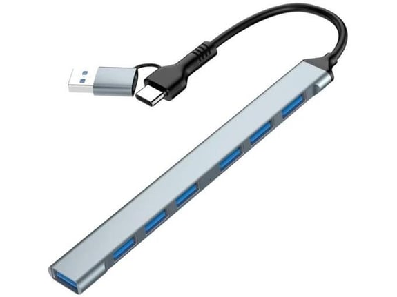 Gembird USB hub UHB-ACM-U3P1U2P6-01 7 portova USB 3.2