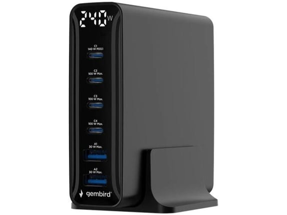 Gembird Adapter TA-UC-2A4C-PD240-01-BK Strujni adapter 240W