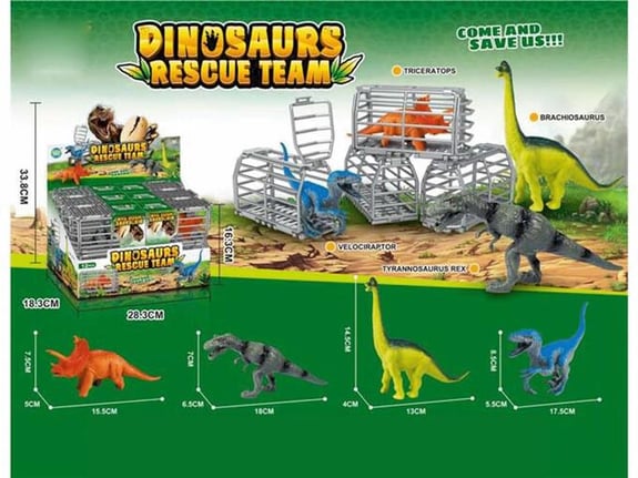Merx Dinosaurusi u kavezu displej 12 kom