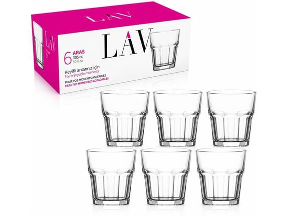 LAV Set čaša, 6 komada, 305 ml