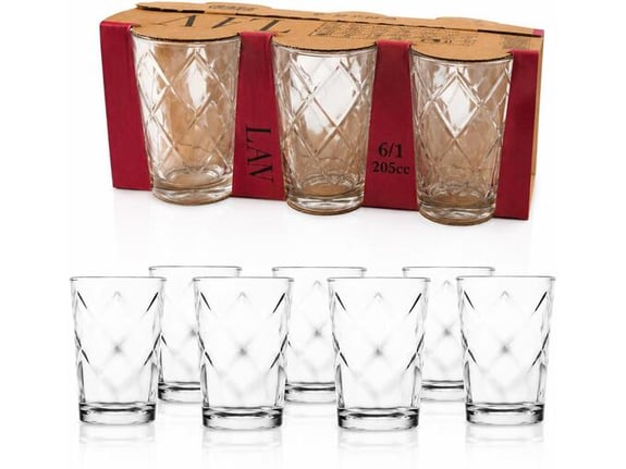 LAV Set čaša za vodu i sok, 6 komada, 205 ml