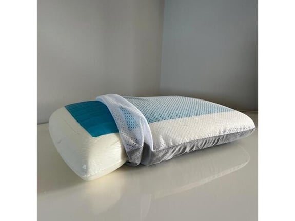 Viktorija Jastuk sa plavim gelom za hladjenje 40x60x14cm Blue/White