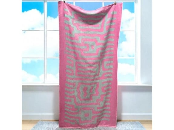 Viktorija Plažni Peškir Pink Maze 83x163cm