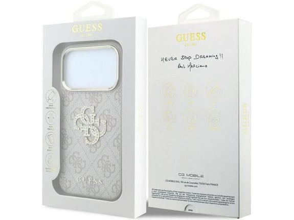 Maska za telefon iPhone 17 Pro iPhone 18 Pro Guess 4G Big Resin Logo