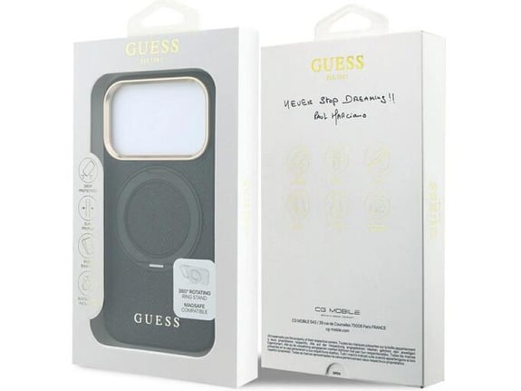 Maska za telefon iPhone 17 Pro Max 18 Pro Max Ring Stand 360 Grained Classic Logo MagSafe