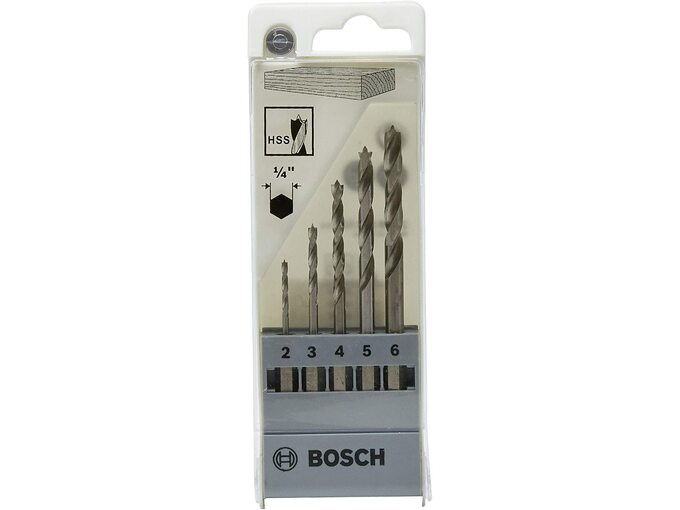 Bosch 5-delni set burgija za drvo sa šestostranim prihvatom 2608595525