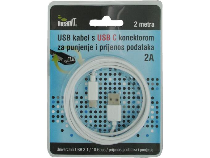 MeanIT USB kabl za smartphone i iPhone, FLIP, 1A