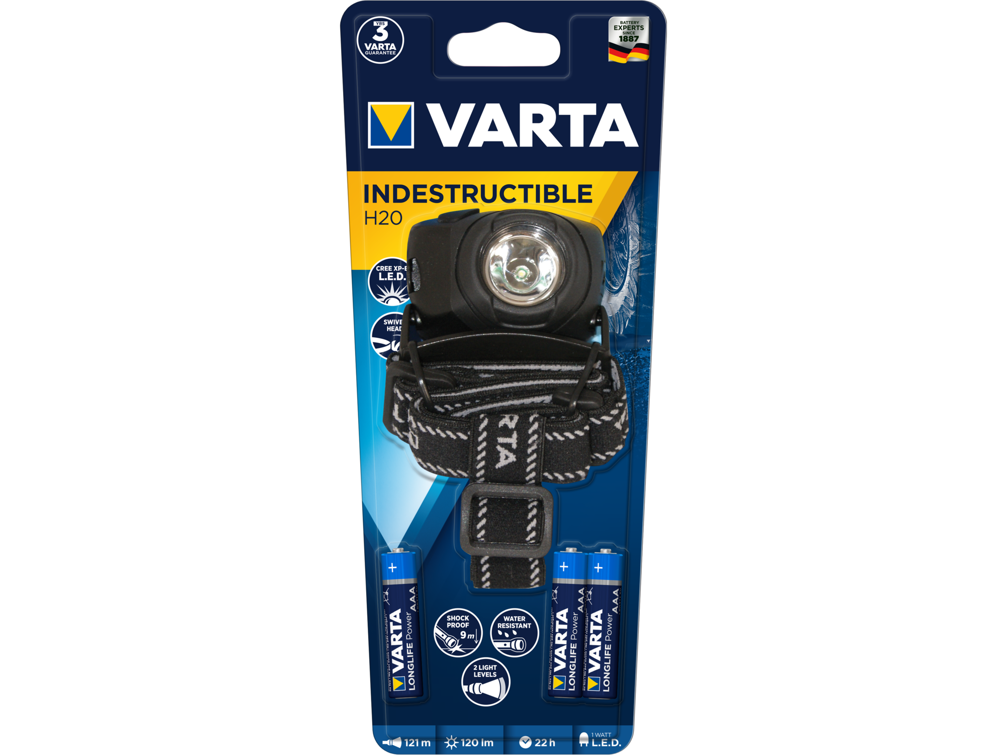 VARTA Baterijska lampa INDESTRUCTIBLE Head light LED 17731101421