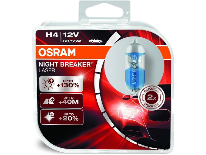Osram Sijalica H4 12V 60/55W Osram Night Breaker laser 130 % duo box