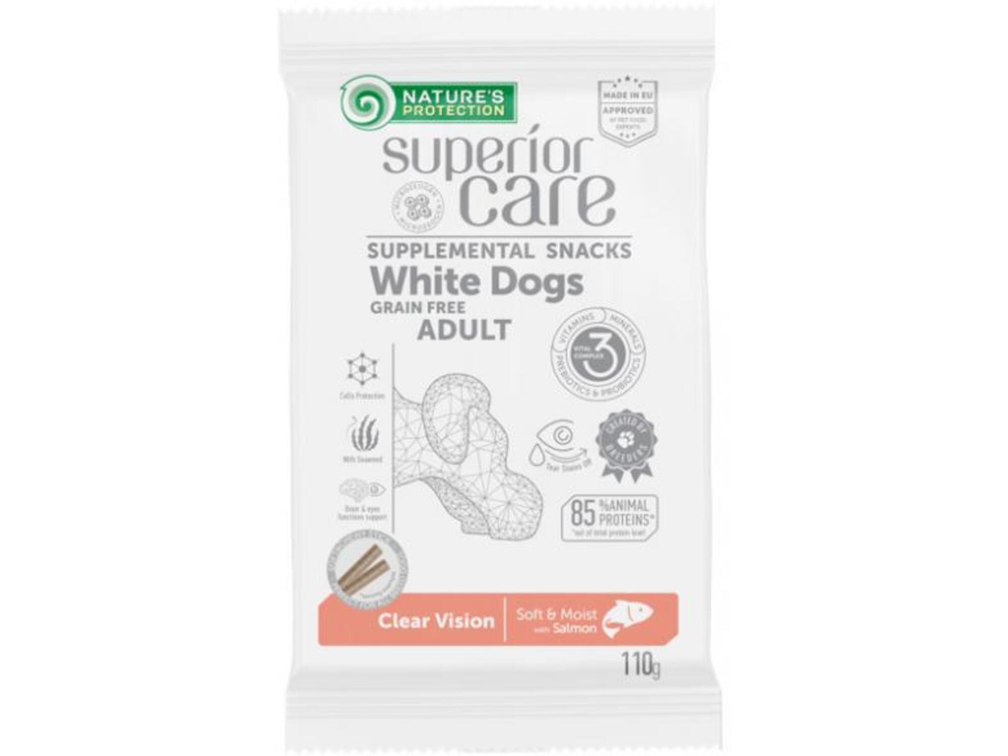 Natures Protection Poslastice za pse Snack White Dog Clear Vision losos 110g