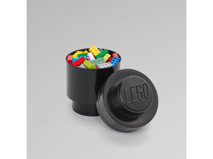 LEGO Kutija za odlaganje okrugla: Crna 154045