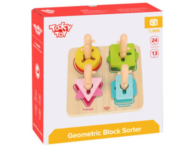 Tooky toy Geometrijska slagalica 4 oblika