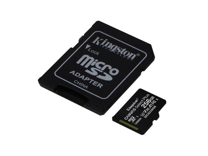 Kingston Memorijska kartica + adapter A1 MicroSDXC 256GB 100R class 10 SDCS2/256GB
