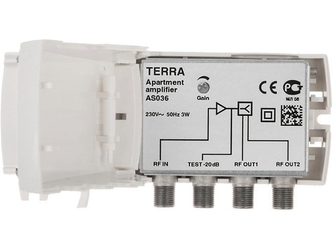 Terra Electronic Pojačavač dva izlaza 47- 862 MHz 23dB AS036
