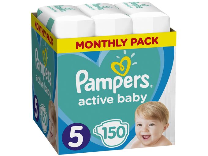 Pampers Active baby pelene mesečno pakovanje S5 (150)