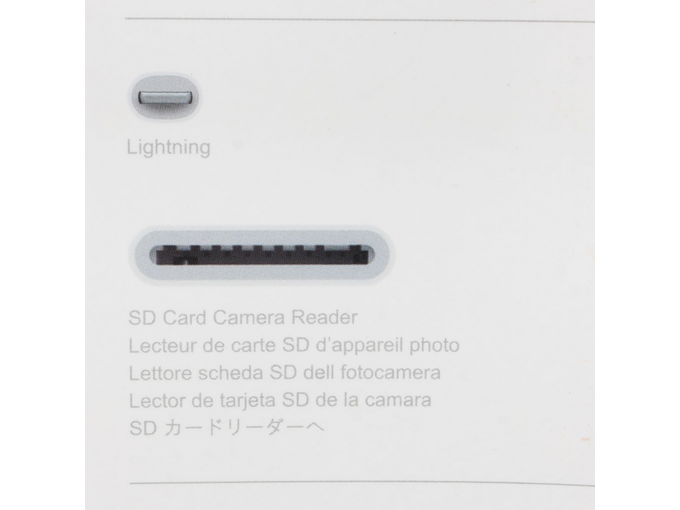 Adapter Lightning  na SD card camera reader