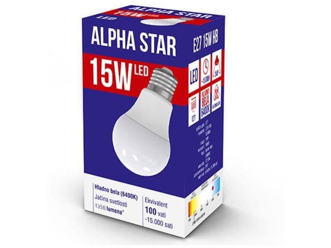 Alpha Star LED Sijalica E27-15W, 220V