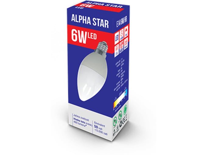Alpha Star LED Sijalica E14-6W, 220V