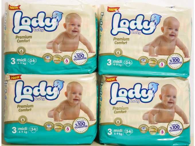 Lody Baby Ecopack Bebi pelene veličina 3 4/1 – 136 komada