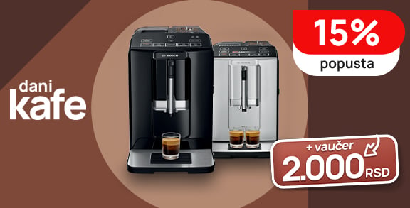 Bosch samostojeci espresso aparati +2000din vaucer za Lavazza kafu na Shoppster