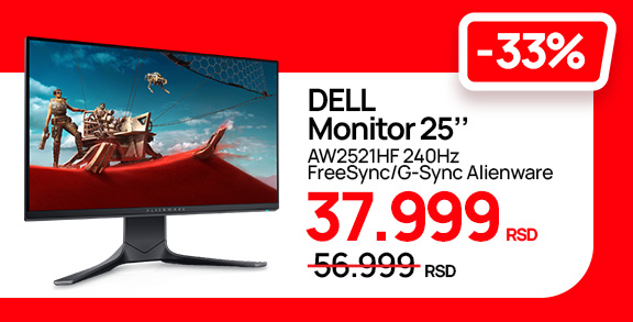 DELL monitor 25inch AW2521HF 240Hz FreeSync/G-Sync Alienware na Shoppster