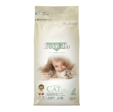 Bonacibo super premium hrana za odrasle mačke-jagnjetina i pirinač 2kg - 8694686406120.jpg