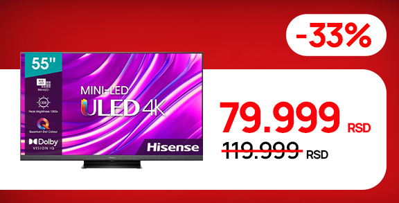 Hisense televizor Mini-Led 55U8HQ na shoppster